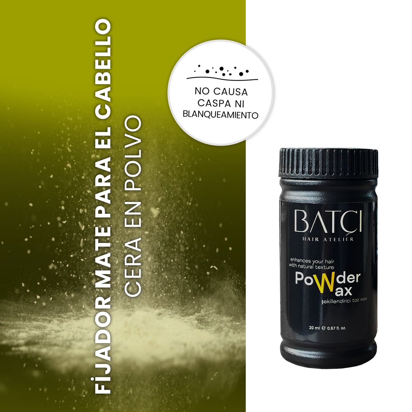 Polvo de Peinado - Cera en Polvo para Volumen y Fijación