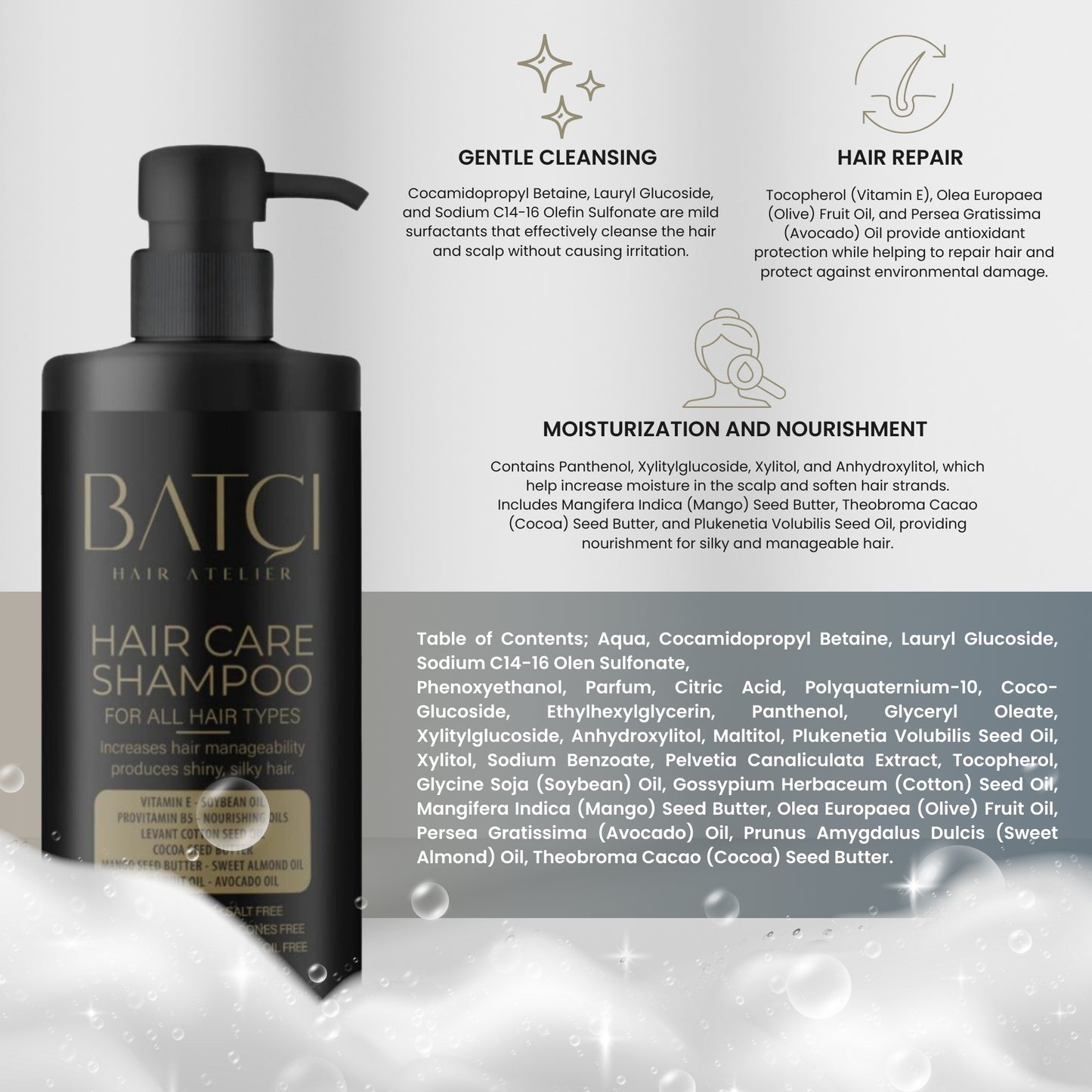 Champú Provitamina B5 de 500 ML sin sulfatos profundamente nutritivo