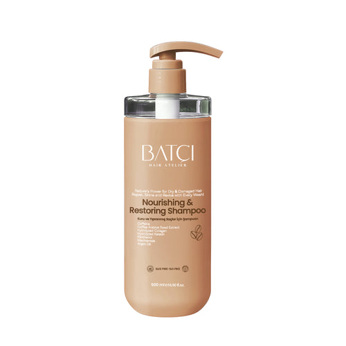 Champú Nutritivo y Reparador para Cabello Seco y Dañado con Extracto de Café - Fórmula con Queratina y Colágeno - 500 ML