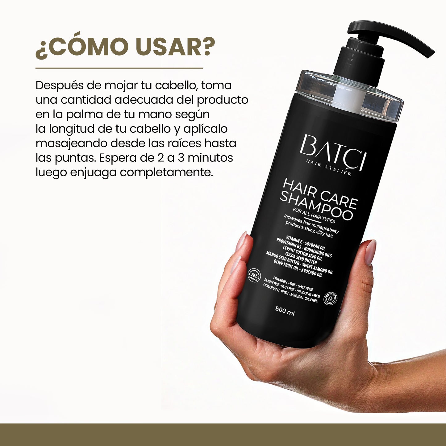 Champú Provitamina B5 de 500 ML sin Sulfatos Profundamente Putritivo
