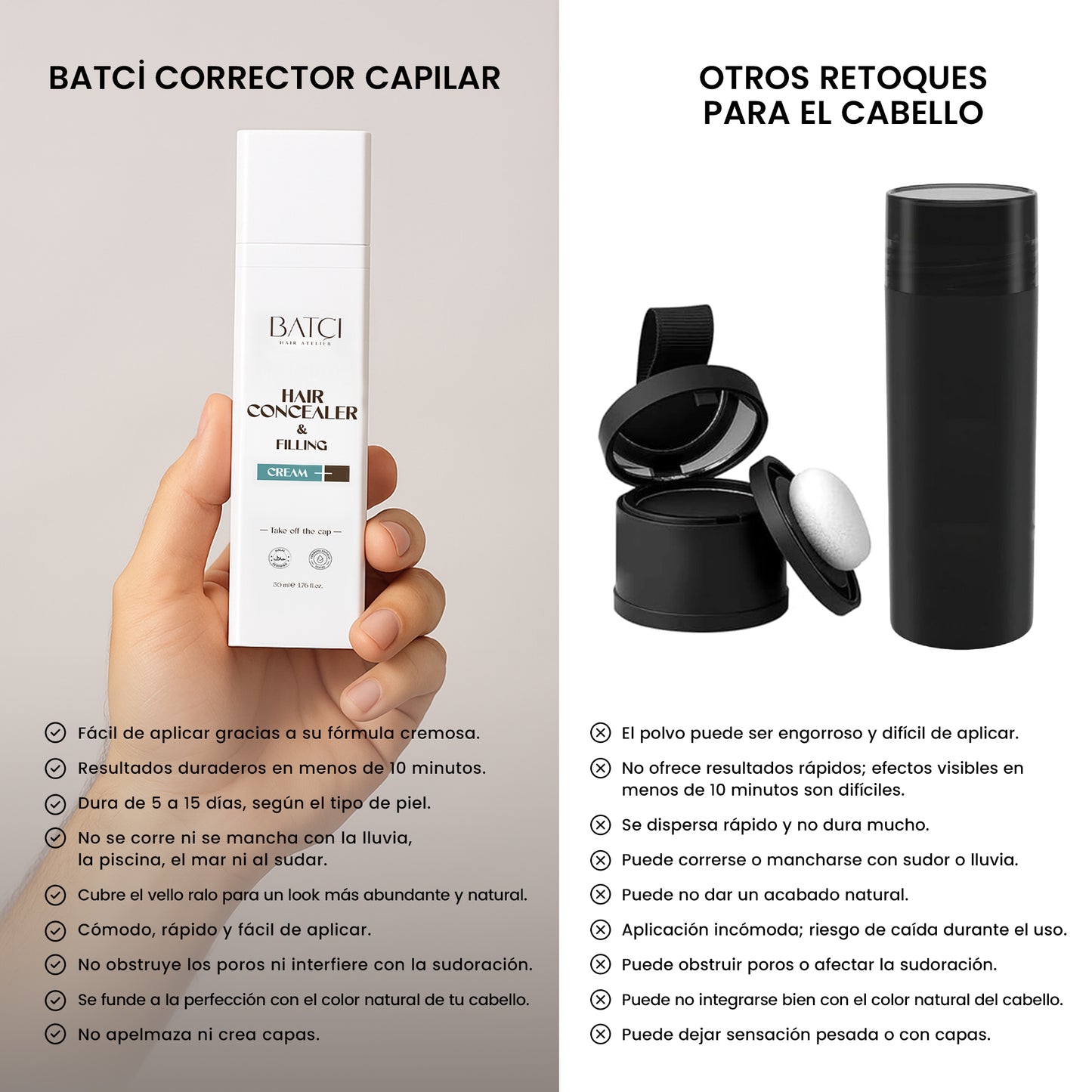 50 ML Batci Crema Líquida Voluminizadora Corrector Capilar