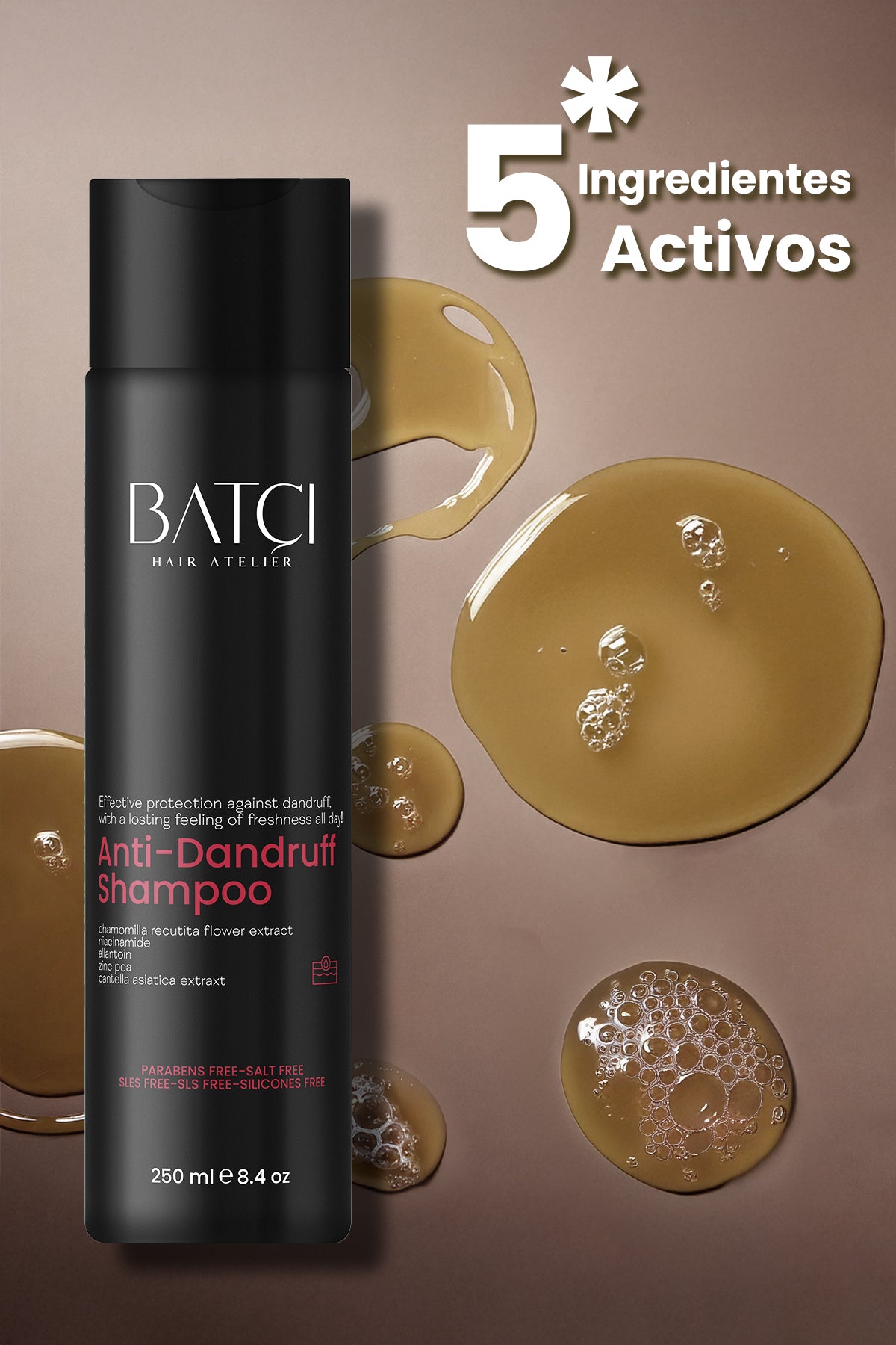Champú Anticaspa 250 ml - Fórmula Nutritiva con Extracto de Flor de Manzanilla & Vitamina B3