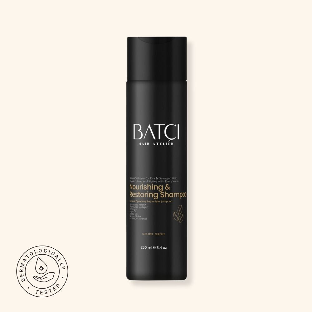 Champú Nutritivo y Reparador para Cabello Seco y Dañado con Extracto de Café - Fórmula con Queratina y Colágeno - 250 ML