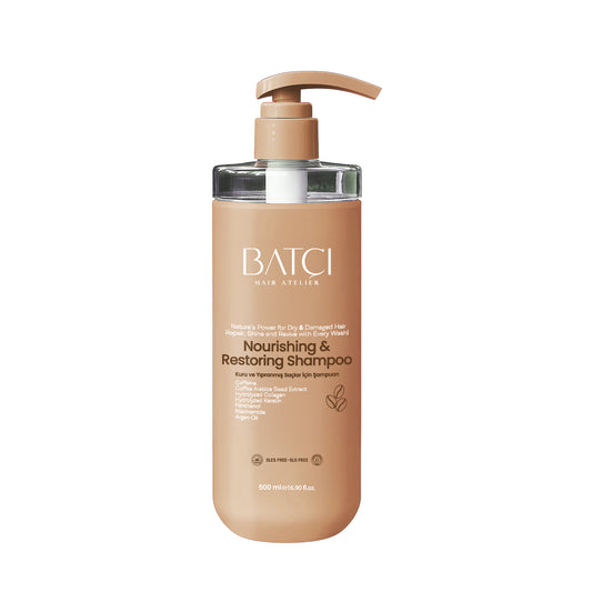 Champú Nutritivo y Reparador para Cabello Seco y Dañado con Extracto de Café - Fórmula con Queratina y Colágeno - 500 ML
