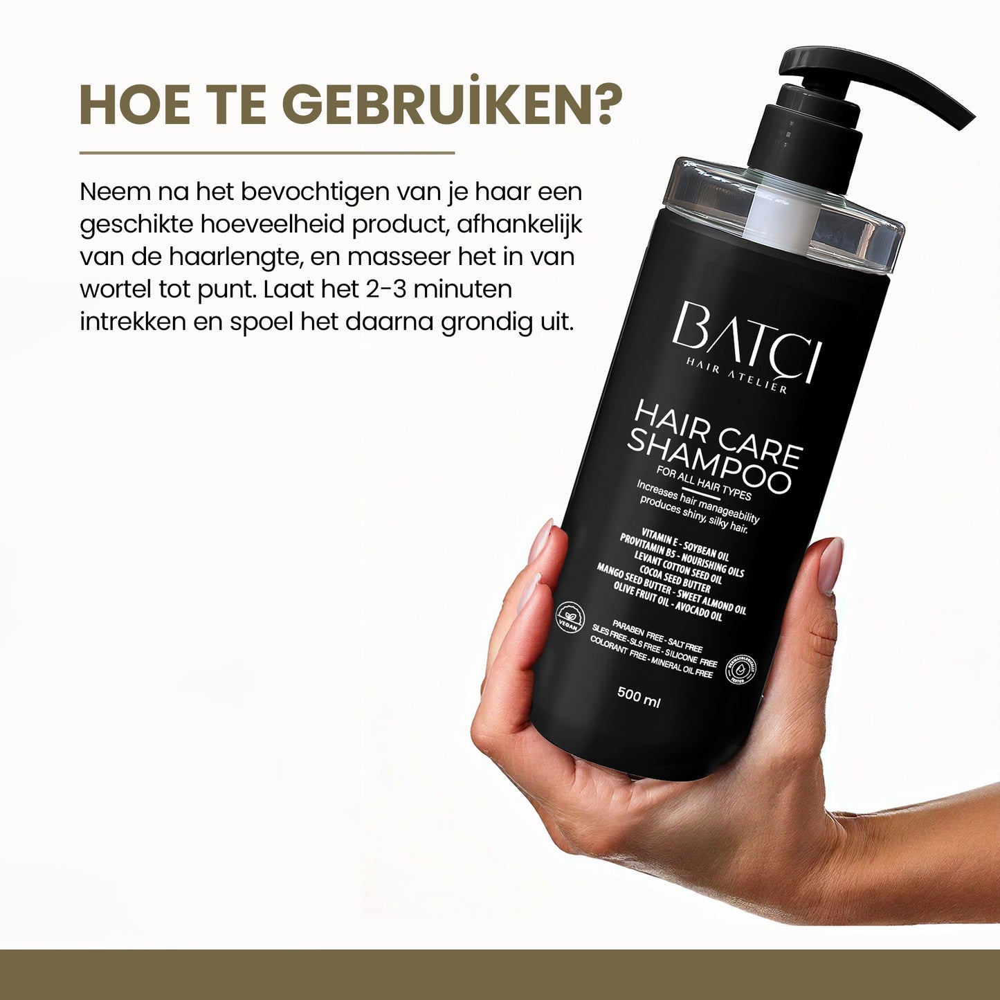 Champô Provitamina B5 500ml sem sulfatos, profundamente nutritivo