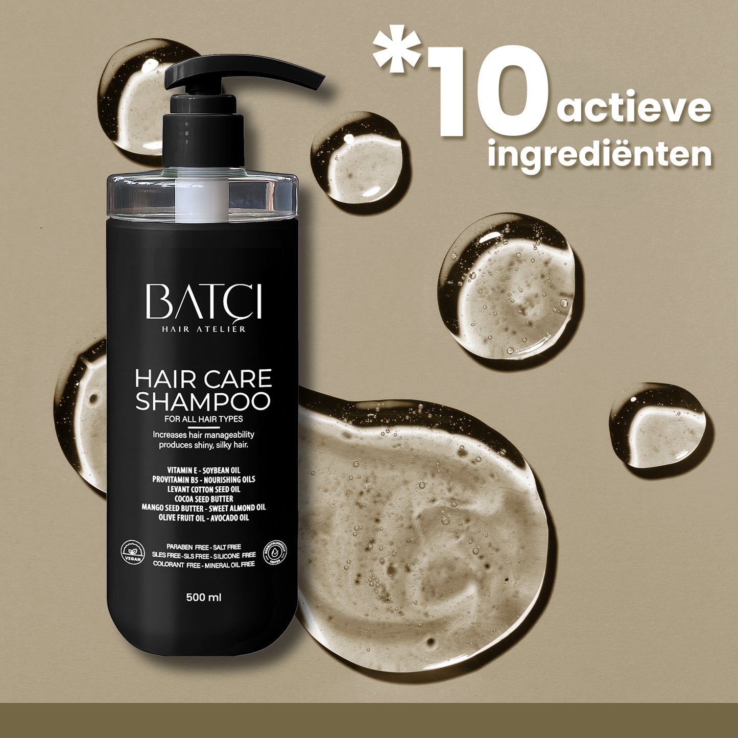 Champô Provitamina B5 500ml sem sulfatos, profundamente nutritivo