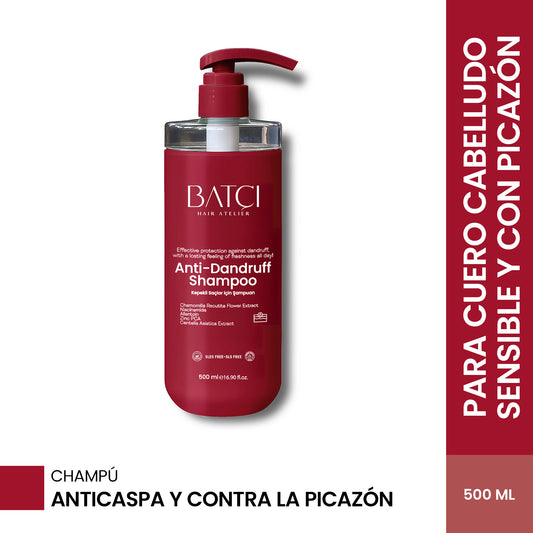 Champú Anticaspa 500 ml - Fórmula Nutritiva con Extracto de Flor de Manzanilla & Vitamina B3