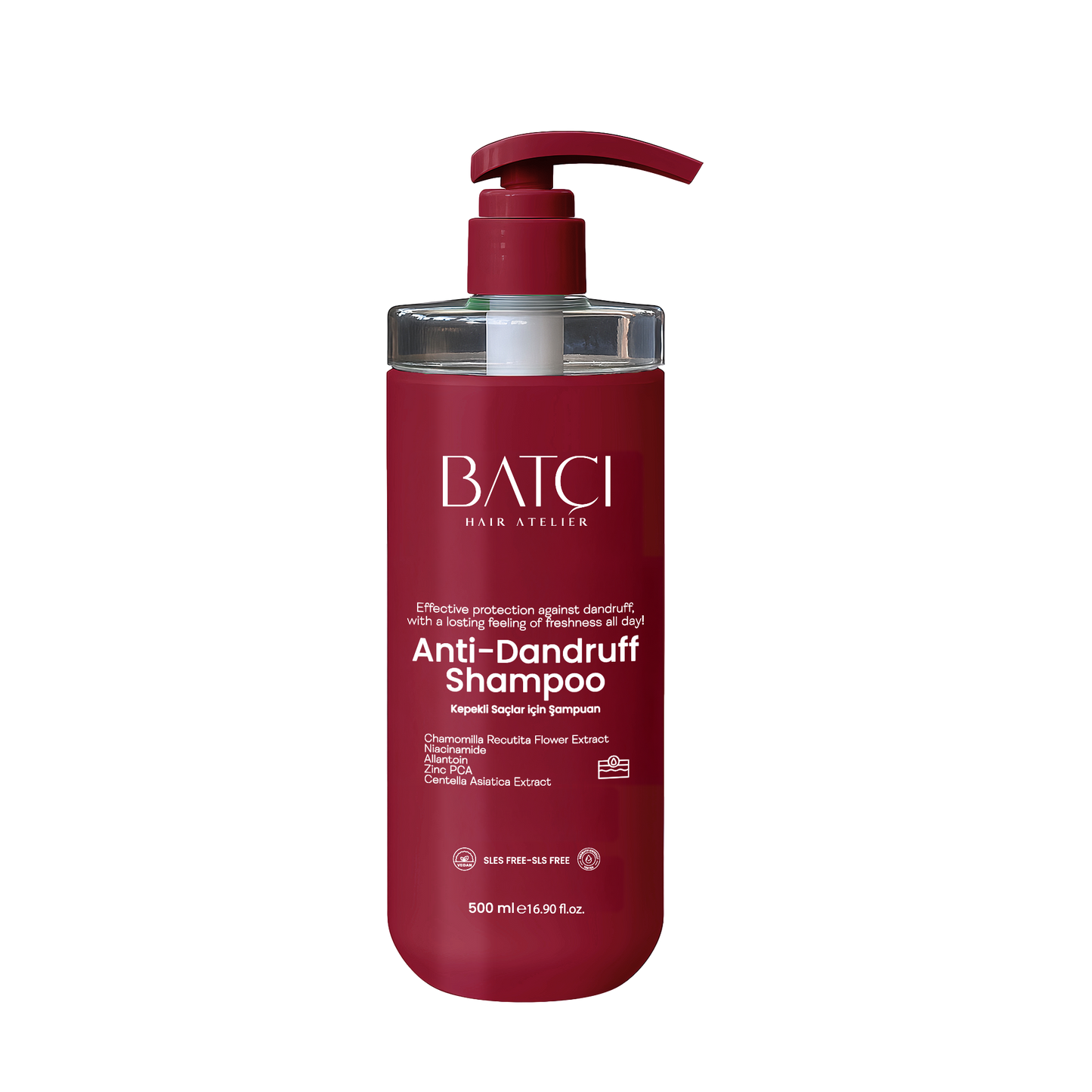Anti-Dandruff Shampoo 500ml - Nourishing Formula with Chamomile Flower Extract & Vitamin B3