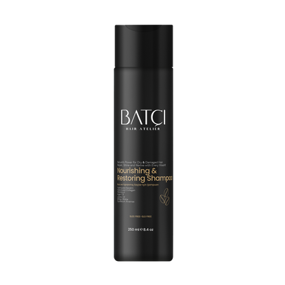 Champú Nutritivo y Reparador para Cabello Seco y Dañado con Extracto de Café - Fórmula con Queratina y Colágeno - 250 ML